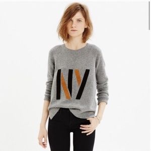 Grey wool Madewell NY sweater size S